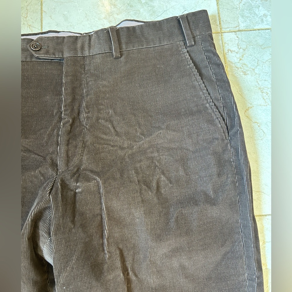 I Velluti Pontoglio for Neiman Marcus Men's Corduroy Pants in Rich Brown, Sz 36 - Picture 6 of 15